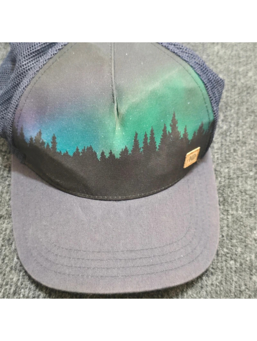 tentree Trucker Hat Aurora Forest Graphic  Recycled Polyester & Organic Cotton